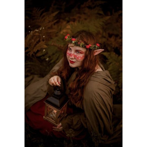 Elf Mushroom Headband Flower Fairy Woodland Crown Costume Accessory main image 6